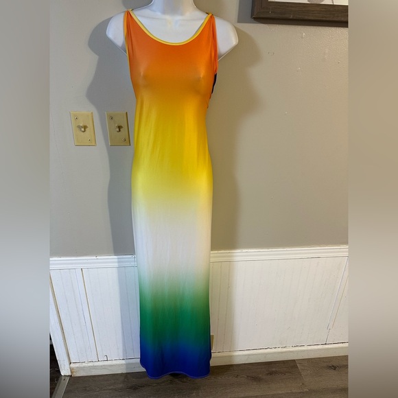 Ashley Stewart Multicolor Gradient Maxi Dress - Picture 1 of 8